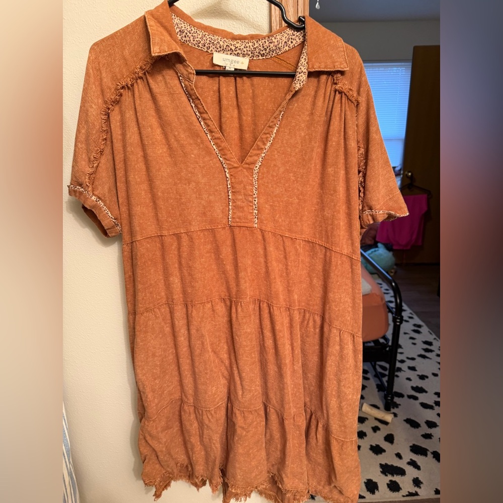 Umgee Terracotta Tunic Dress